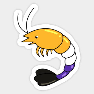 Pride Shrimp Non-Binary Sticker